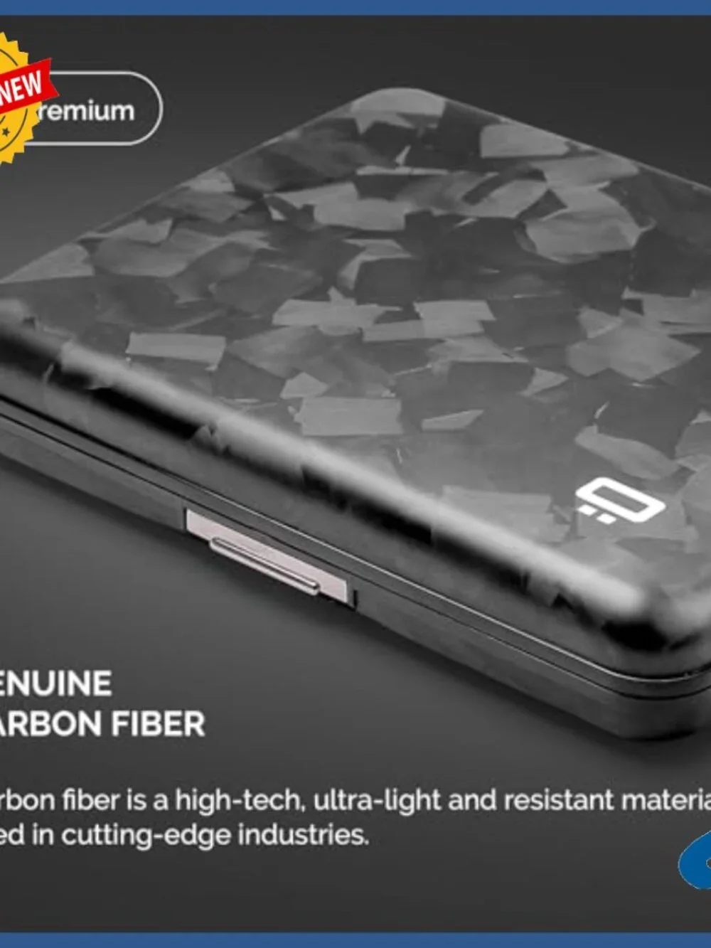 Forged Carbon Fiber Wallet with RFID Protection and Metal Lock